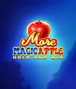 Discover the spellbinding allure of More Magic Apple Hold and Win Slot by 3 Oaks Gaming, showcasing a shimmering red apple against a rich blue background. This graphic captures the game's theme of enchantment and wonder. Ideal for lovers of magical themes, the vibrant visuals and attractive artwork ensure it captures attention. 